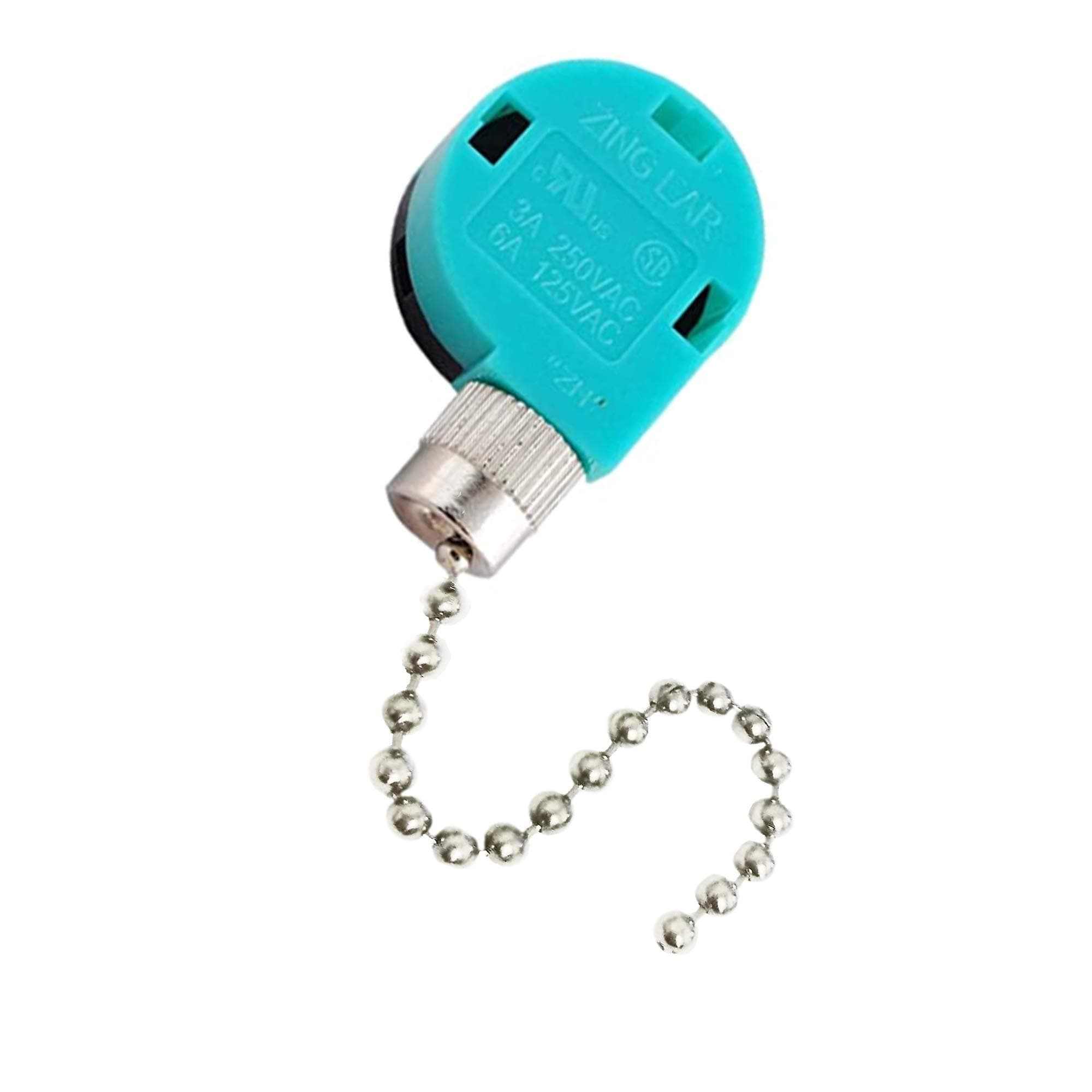 Ceiling Fan Switch, Zing Ear Pull Chain Switch, ZE-268S6 3 Speed 4 Wire Switch, Control Replacement Switch Ceiling Fans, Wall Lamps, Cabinet Light. (Nickel)