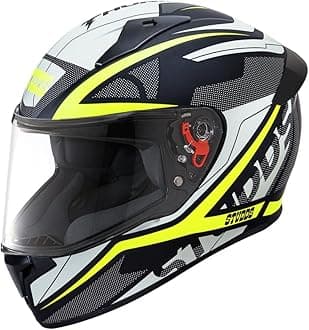 Studds Thunder Full Face Helmet D4 with Clear Visor (Matt Black N5, XL)