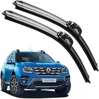 CARNYX Frameless Windshield Wiper Blades, Front Car Wipers Set of 2, Noise-Free, Durable Performance Compatible with (Renault Duster (2013-2018) (D-20,P-20))