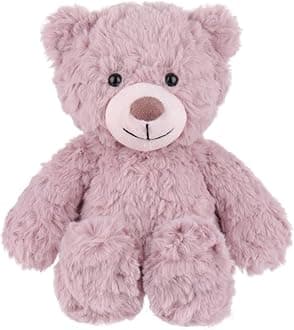 Toys Plush Pink Purple Flower Teddy Bear Stuffed Animal Soft Cuddly Perfect for Child 7.9 Inches