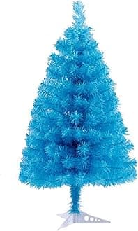 Christmas Tree with Plastic Stand,3-feet,PVC (Light Blue)