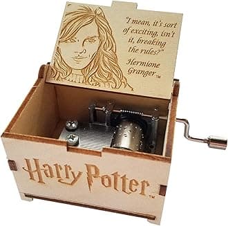 TheLaser'sEdgeHarry Potter Mini Music Box with Movies Hedwig's Theme, Gifts for Women, Men, Birthday, Christmas, Mother’s Day, Anniversary or Merchandise Decor - Hermione Granger Exciting Quote