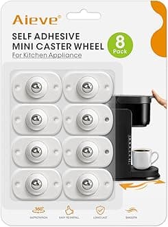 Device slider for kitchen appliances, ball rollers for small food processors, mini furniture rolls, adhesive rolls for coffee machine, self-adhesive 360° rotating wheels, accessories for hot air