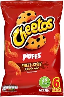 Puffs Sweet and Spicy Flamin Hot Multipack Crisps 6x13g