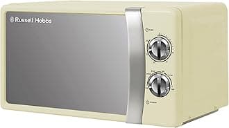 Russell HobbsRHMM701C 17 Litre 700 W Cream Solo Manual Microwave with 5 Power Levels, Ringer & Timer, Defrost Setting, Easy Clean