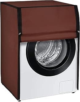 Amazon Brand - Umi. Front Load Washing Machine Cover Suitable for LG 7 kg, 7.5 kg, 8 kg, 8.5 kg, 9 kg (Brown, 63cms X 63cms X 81cms)