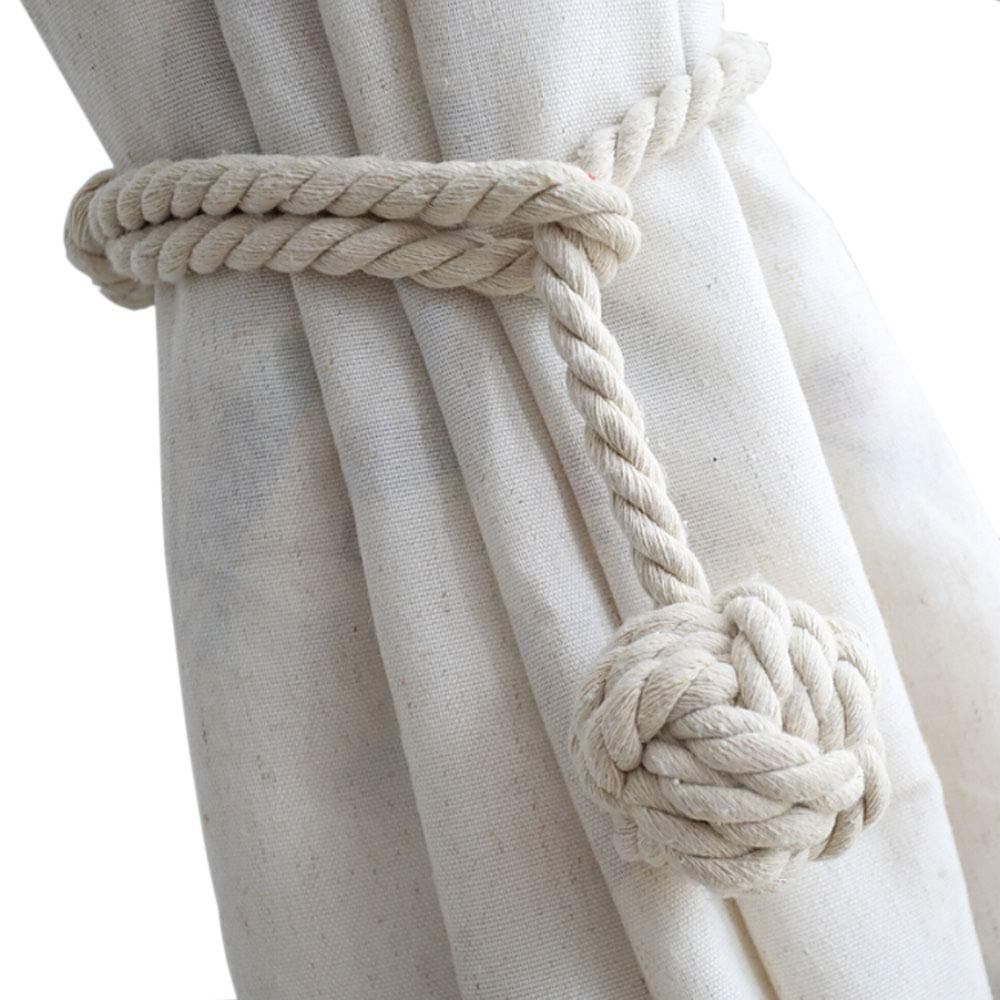 Cotton Rope Ball Tiebacks