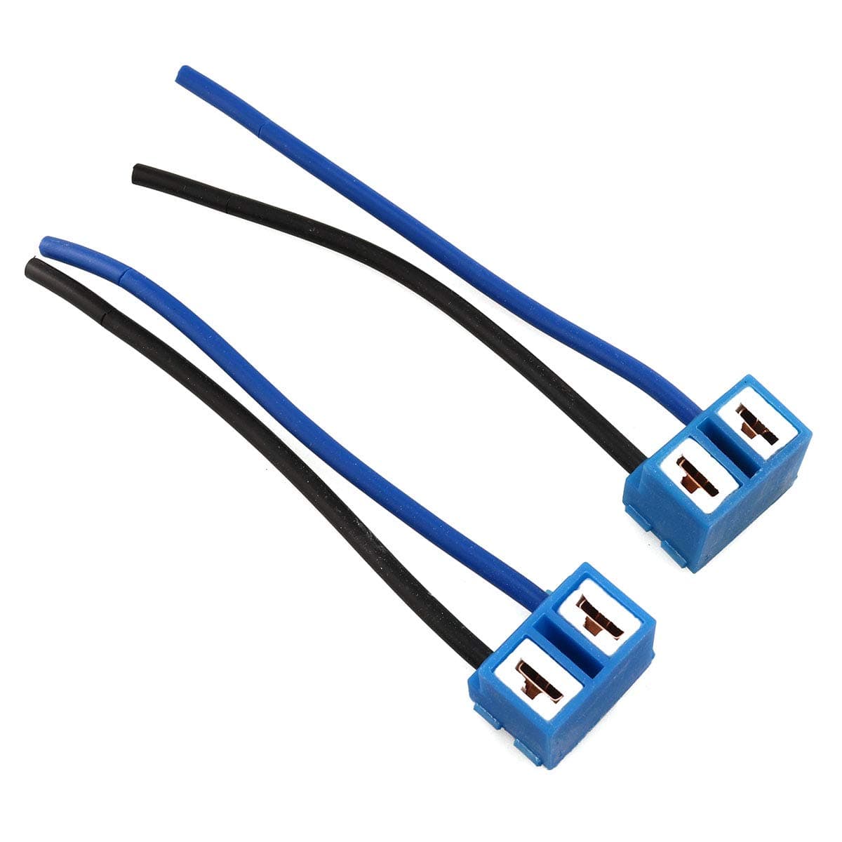 E-outstanding Headlight Adapter 2PCS H7 Headlight Bulb Right Angle Ceramic Socket Plug Connector with Wiring Harness