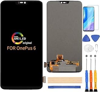 A-MIND Compatible with OnePlus 6 LCD Display Screen Replacement,for OnePlus 6 A6000 A6003 Display LCD Panel Repair Parts Kit,with Tempered Glass+Tools+Black
