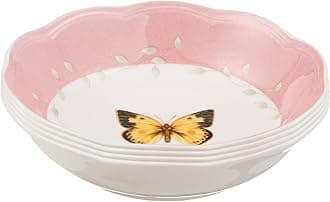 Lenox Butterfly Meadow 4-Piece Dessert Bowl Set, 1.65 LB, Multi