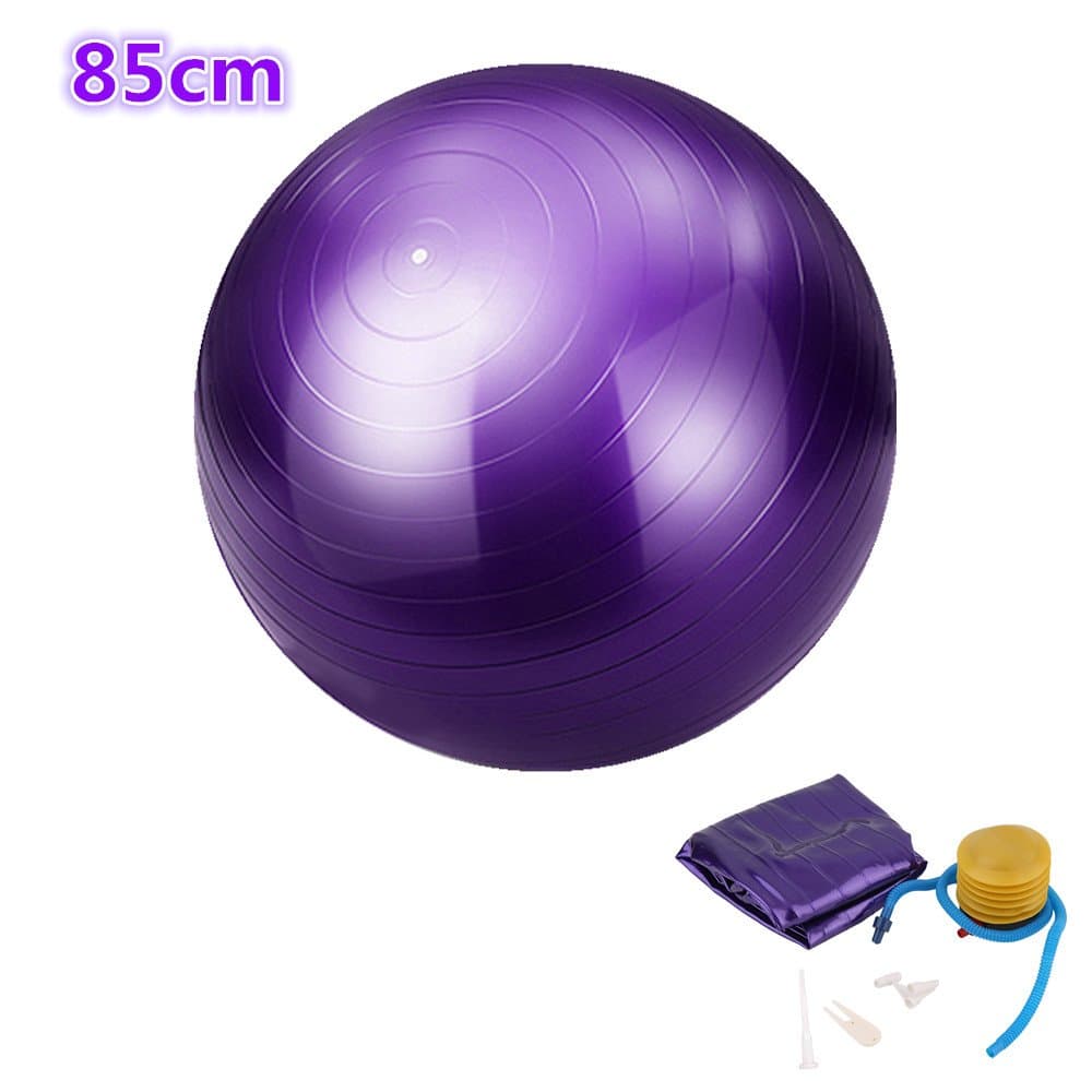 Cartkningts 85 cm Exercise Ball with Quick Pump,Extra Thick Anti-Burst and Anti-Slip Swiss Ball, Ball Chair, Birthing Ball (Office & Home & Gym) (85cm, purple)
