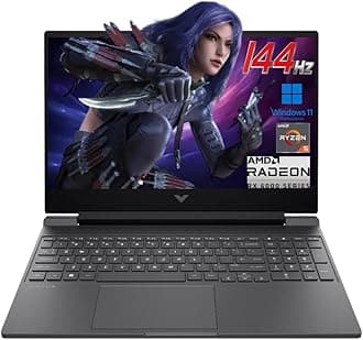 Victus 15.6" 144Hz FHD Gaming Laptop,AMD Ryzen 5 7535HS,32GB DDR5 RAM,1TB SSD,AMD Radeon RX 6550M(Beats RTX 2050),Backlit Keyboard,Windows11 Pro, Mica Silver (32GB RAM | 1TB SSD)