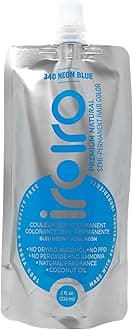 IROIRO Premium Natural Semi-Permanent Hair Color 340 Neon Blue (8oz)