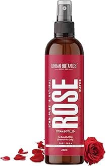 UrbanBotanics® Pure & Natural Rose Water/Skin Toner - 6.76 fl. Oz - Steam Distilled - Gulab Jal - Organic - Chemical Free