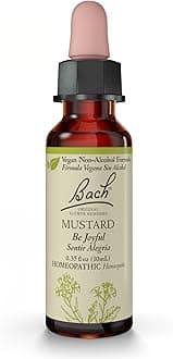 Bach Original Flower Remedies, Mustard (Non-Alcohol Formula) - Be Joyful - Natural Homeopathic Flower Essence for Emotional Balance - Vegan, Gluten Free, Sugar Free - 10mL Dropper