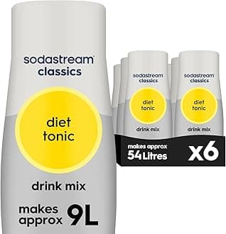 Flavours Classic Diet Tonic Mix, Fizzy Drink Maker Concentrate, Aspartame Free SodaStream Syrup, Sparkling Water Flavouring, Slimline Water for Gin & Tonic - 6x 440ml Multi Pack