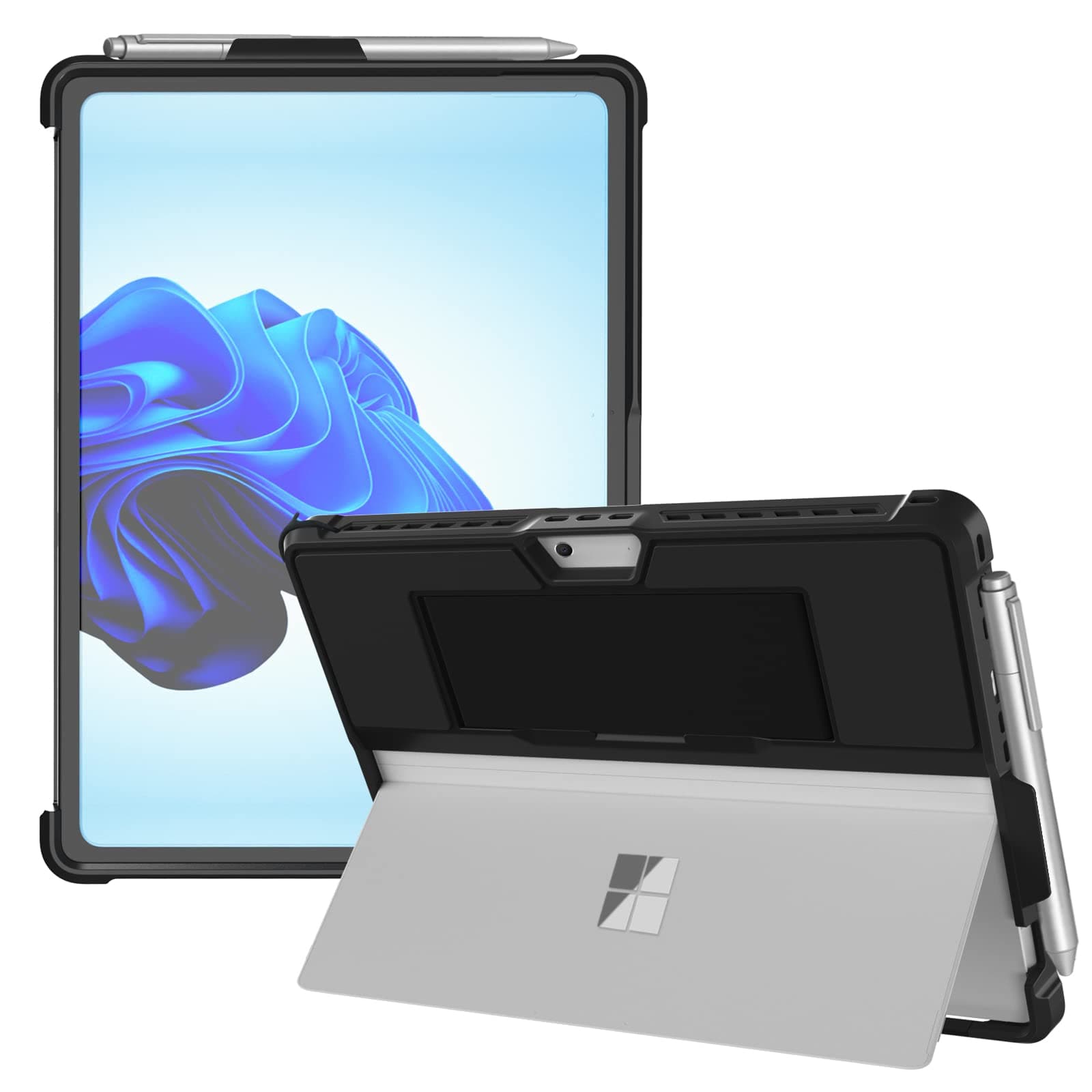 CC StoreCase for Microsoft Surface Pro 8, Rugged Shockproof Protective Cover for 2021 Surface Pro 8 13 Inch, with Hand Strap and Pencil Holder