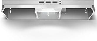 Range Hood 36 inch Under Cabinet, Ducted/Ductless Kitchen Hood 280CFM, Stainless Steel Vent Hood with Rocker Button Control, Stove Hood with 2 Speeds Fan, Bright LED Light