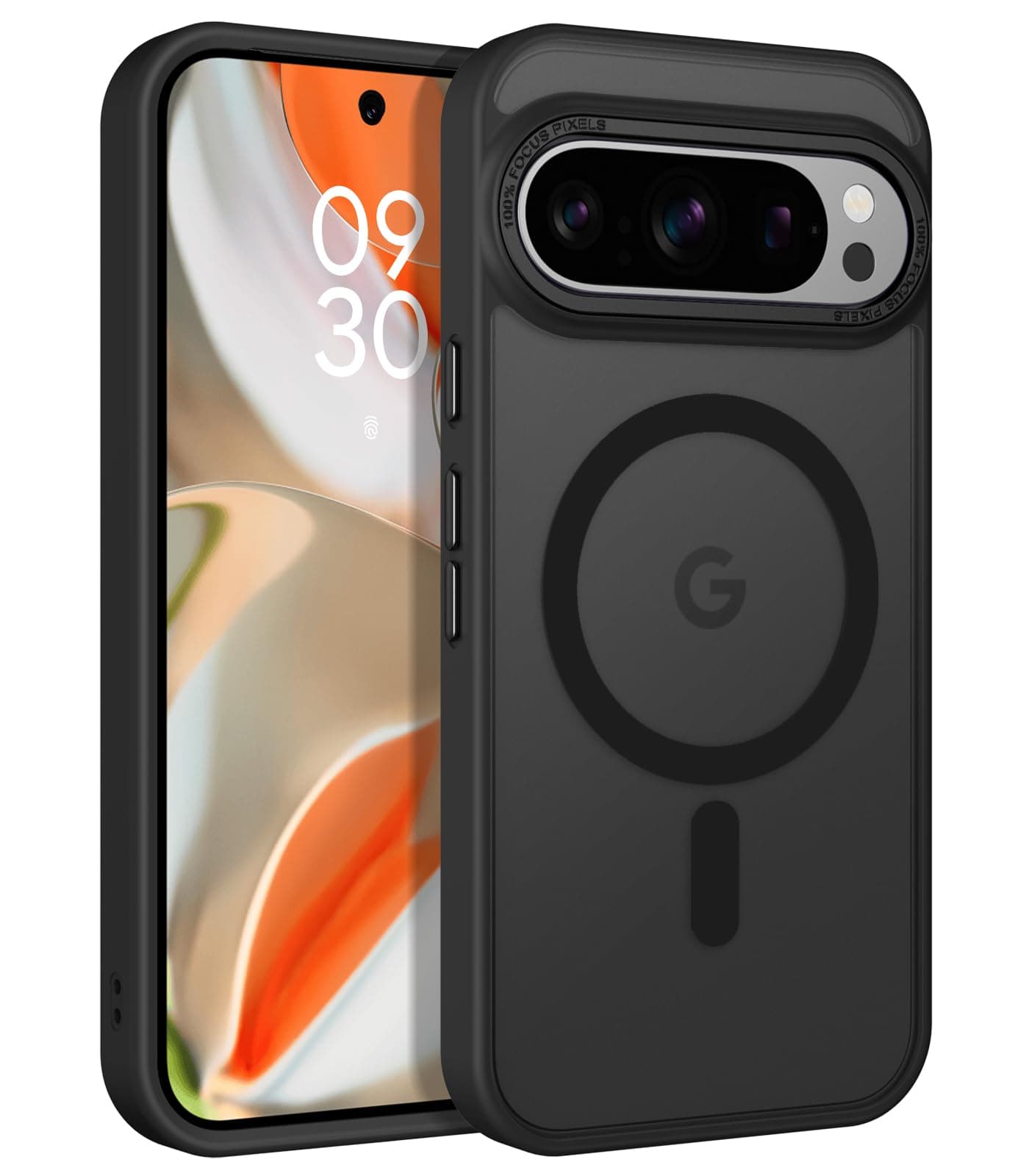 BENTOBEN for Google Pixel 9 Case, Google Pixel 9 Pro Case [Compatible with MagSafe],Translucent Matte Magnetic Pixel 9/9 Pro Case Soft TPU Military Grade Shockproof Women Men Protective Cover, Black