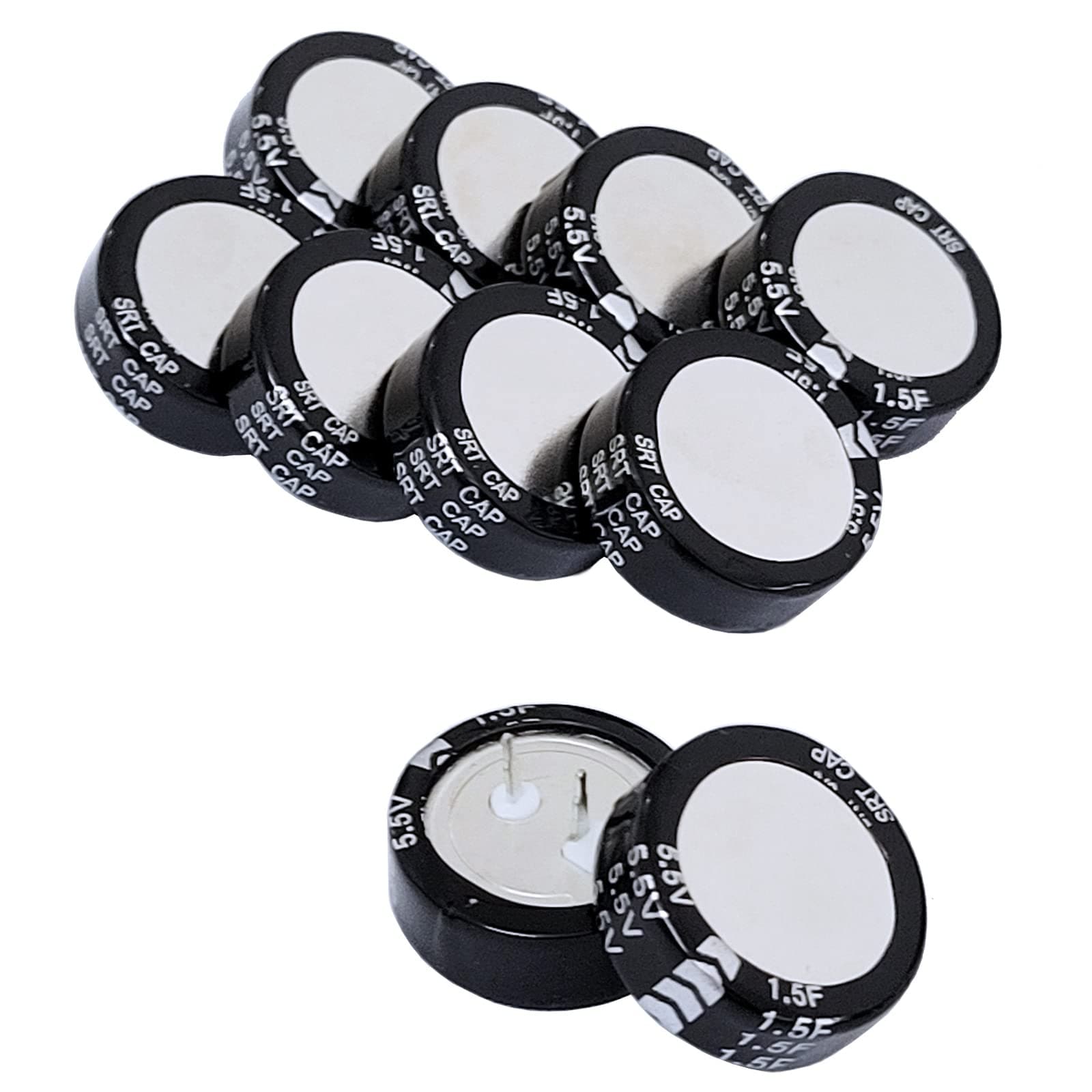 10X 5.5V 1.5F Super Capacitor C-Type Button Capacitor High Energy Low Resistance High Consistency Set