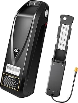 Upgraded 48V/36V Lithium ebike Battery 12Ah/20Ah, Built in 30ABMS, Including Charger, XT60 Connecting Cable, for 100W-1500W DIY Projects (48V12AH)