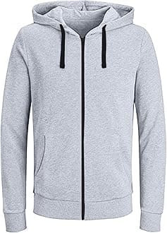 Mens Fashion Hoodie Full-Zip up Sports Jacket Long Sleeve Lightweight Slim Fit Fluorescent Pullover