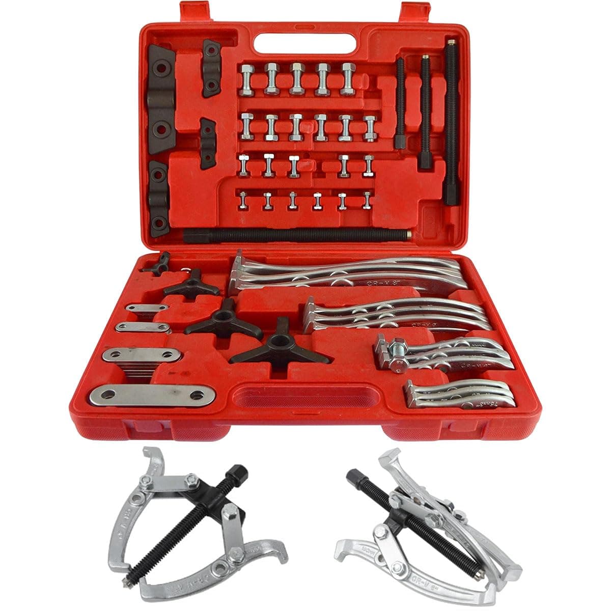 Bearing Puller Kit 2/3 Jaw Puller Gear Puller Set 3",4",6 ",8 "Pulley Puller Tool Dual Hole Adjustable Gear Hub Pulley Puller Reversible Jaws Wheel Hub Removal Tool For Ball Races/Flywheels/Sprockets
