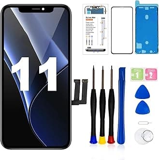 LMQ for iPhone 11 LCD Screen Replacement 6.1 Inch Frame Assembly LCD Display and 3D Touch Screen Digitizer with Repair Tools Kit for A2111, A2223, A2221 with Waterproof Adhesive Tempered Glass
