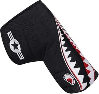 Big Teeth Golf Club Covers Set Shark Attack Golf Head Covers Driver Headcover, 460cc Golf Driver Head Covers,3 Wood Headcover, Hybrid Headcovers with Number Tag for All Brands Blue Color