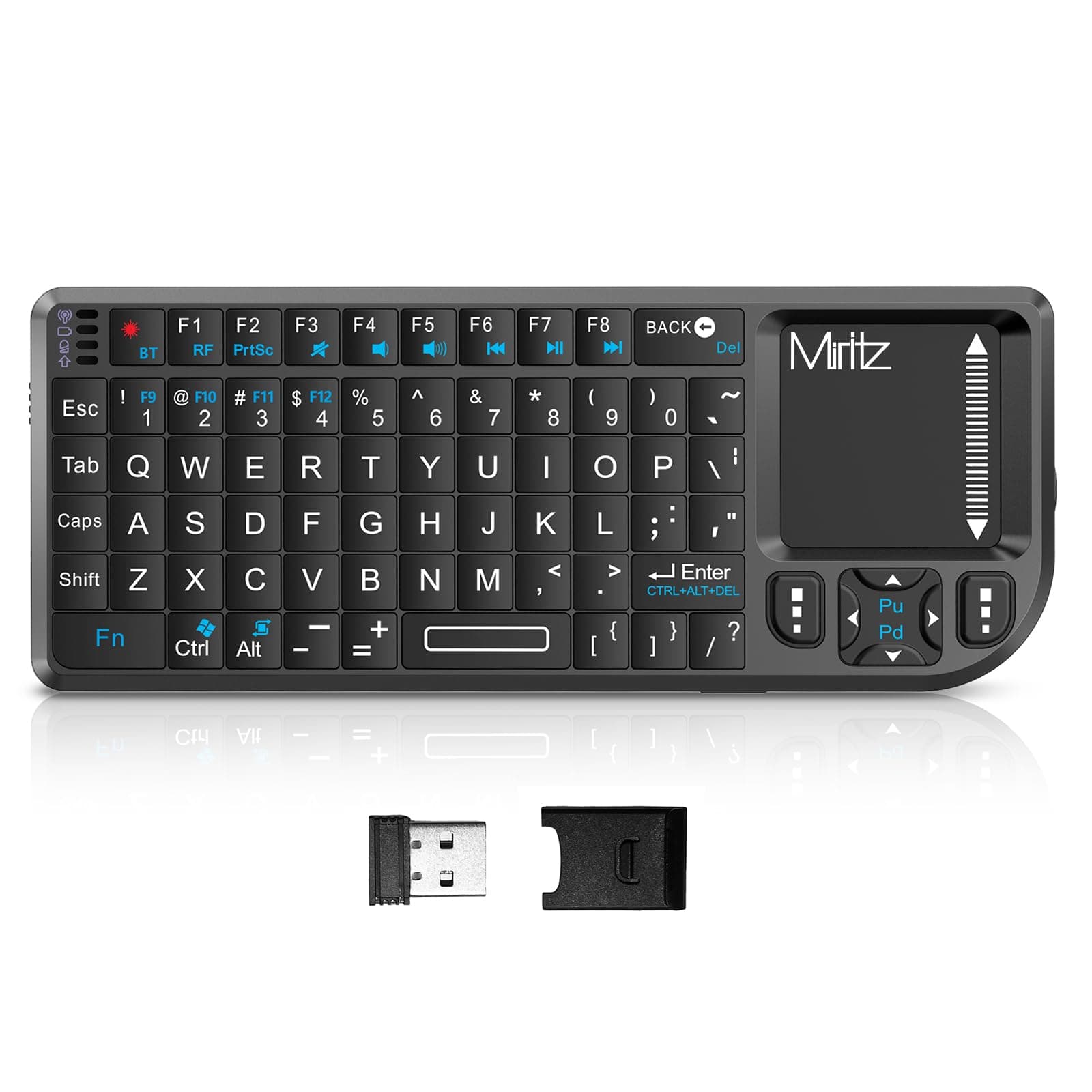 2.4G Wireless Mini Keyboard and Mouse Touchpad Remote Control Windows/Android/Google/Smart TV/HTPC/IPTV/Mac OS/Linux Black