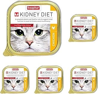 Beaphar | Kidney Diet for Cats | Supports Renal Function | Renal Insufficiency | Vet Recommended | Kidney Care | Low Protein & Low Phosphorus | Chicken Flavour | 100g (Pack of 5)