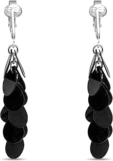 Aloha Earrings Tahitian-Style Abalone Paua Shell Clip On Earrings-Mother of Pearl Shells Authentic Ocean Romantic Shells Holiday, Authentic