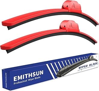 OEM QUALITY 26" + 16" Premium All-Seasons Stable And Quiet Red Windshield Wiper Blades (Set of 2)