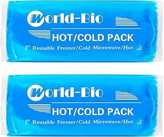 Soft Gel Ice Pack for Injuries Reusable, Flexible Hot Cold Pack for Neck Head Shoulder Knee Ankle Wrist Elbow, Medical Cold Pack for First Aid, Migraines (12'' X 4.7''- 2 Ice Packs)