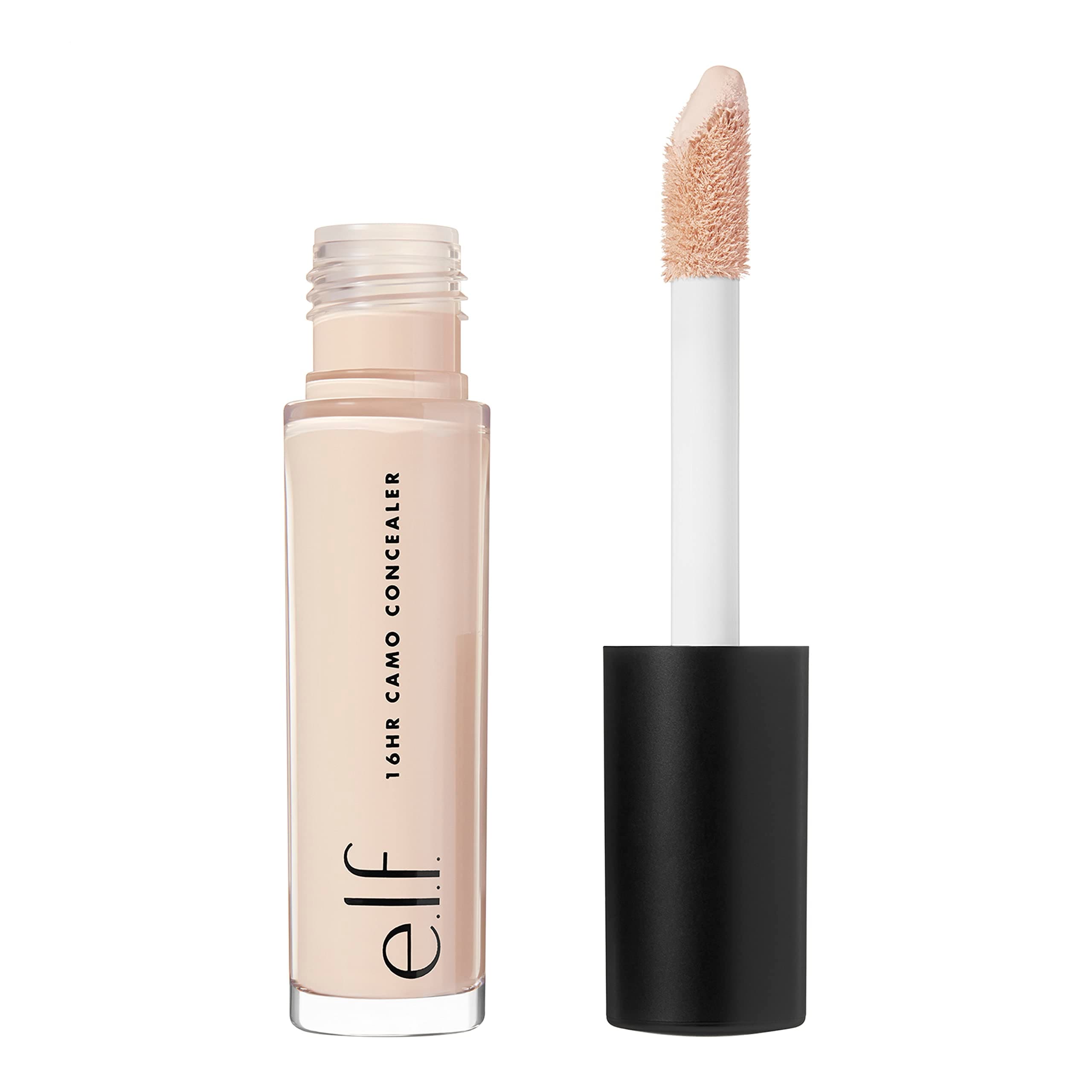 e.l.f. 16HR Camo Concealer, Full Coverage, Highly Pigmented Concealer Liquid With Matte Finish, Crease-Proof, Vegan & Cruelty-Free, Light Ivory, 0.203 Fl Oz