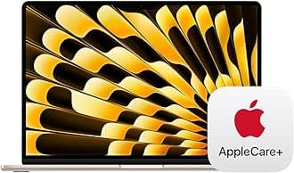 - Apple 2025 MacBook Air 15-inch Laptop with M4 chip: Built for Apple Intelligence, 15.3-inch Liquid Retina Display, 16GB Unified Memory, 512GB SSD Storage, Touch ID; Starlight with AppleCare+ (3 Years)