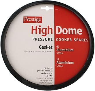 PRESTIGE Pressure Cooker Gasket, 5.0 liters - Black (Spares for Models 57059, 57061, 57062, 53078, 55158)