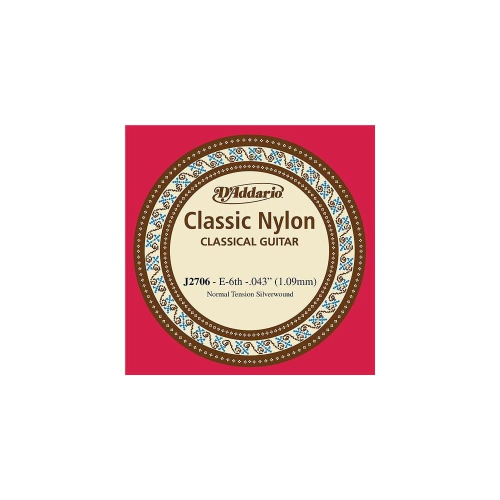 J2706 Student Nylon Normal Tension Single Sixth String for Classical Guitar