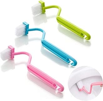 – Curved Plastic Toilet Brush Cleaning Toilet Corner Rim (3 Pcs)