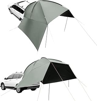 VEVOR Versatility Camping Tent - Moonshade Awning Auto Canopy with UV50+ Protection & PU3000mm Water Resistance, Ideal for Truck Bed, SUV, RV, Van, and Trailer Overlanding Gear, Tear-Resistant