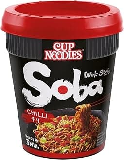 NISSIN Cup Noodles Soba Wok Style Chilli Flavoured Instant Noodles, 92 g Pot (Pack of 1)