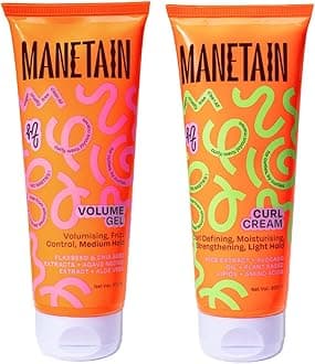 Volumizing Curl Cream 200ml & Hair Styling Gel 200ml for Defined Curls | Hydrating, Anti-Frizz & Long-Lasting Hold for Wavy, Curly Hair | Natural Ingredients, Vegan & Cruelty-Free