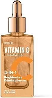 Vitamin C & Ceramides 2-In-1 Serum - & Priming, Anti-Aging, Skin Repair, Hydrates & Firms - Cruelty-Free Korean Skin Care For All Skin Types - 2 Fl. Oz
