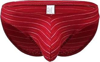 Sexy Men's Briefs Casual Striped Breathable Low Waist Body Sculpting Sexy Hot Underwear Sport G-String Bikini Thong