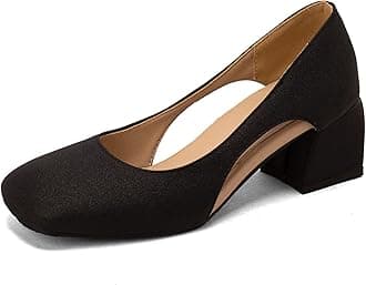 Diuniarza Block Heel Square Toe Loafer Comfort Women Court Shoes