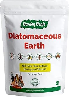 Garden Genie 100% Natural Diatomaceous Earth Powder | Insect Control Powder for Plants | Effective Against Cockroach, Bedbugs, Ants etc | Organic Pest Control for Your Home & Garden - 800g