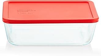 Simply Store Glass Food Storage Container, Snug Fit Non-Toxic Plastic BPA-Free Lids, Freezer Dishwasher Microwave Safe, 11 Cup