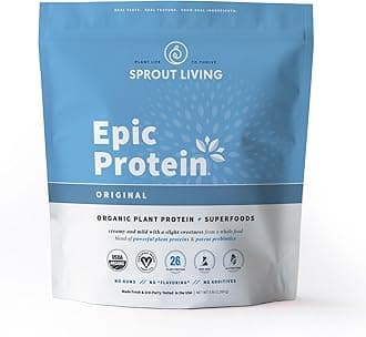 Plant Based Protein & Superfoods Powder, Original, Unflavored | Organic Protein Powder, Vegan, Non Dairy, Non-GMO, Gluten Free, Sugar Free, Perfect Keto Drink Mix (5 lb)