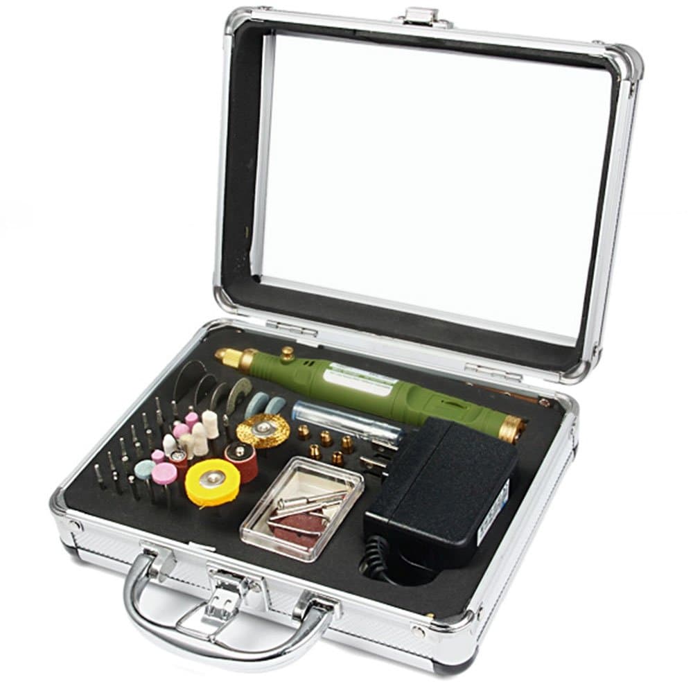 Multi-Functional Rotary Tool Kit Mini Electric Drill Polish Grinder Tool Set for Caving, Routing, Sharpening, Sanding and so on