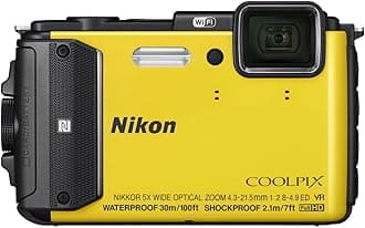 Nikon COOLPIX AW130 Waterproof Digital Camera with Built-In Wi-Fi (Yellow)